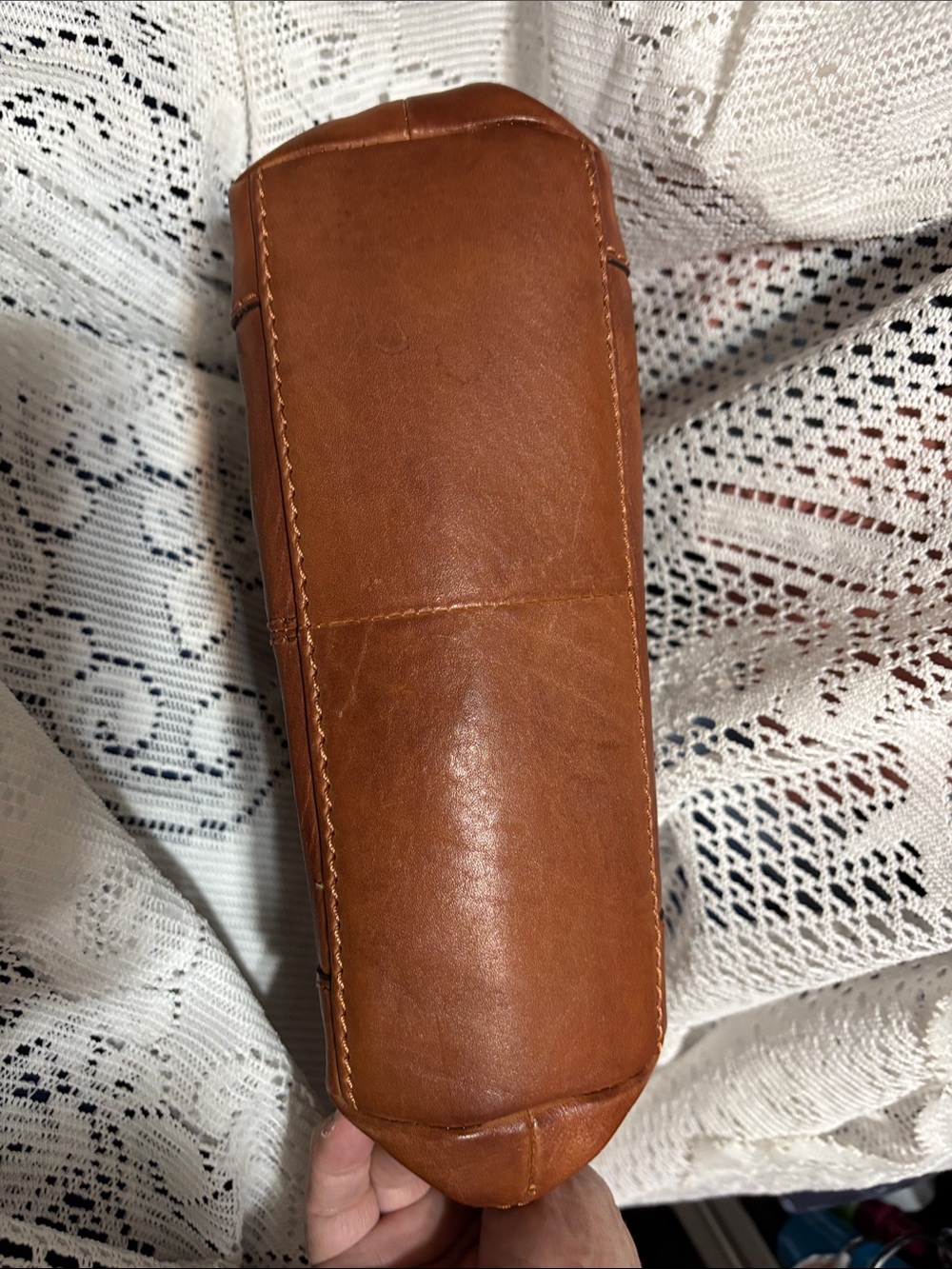 Leather Crossbody Bag - Brown - Picture 6 of 11